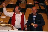  Zwei Engel vor der Bhne: Josef Probst aus Onolzheim und Richard Beisser aus Bhlertann